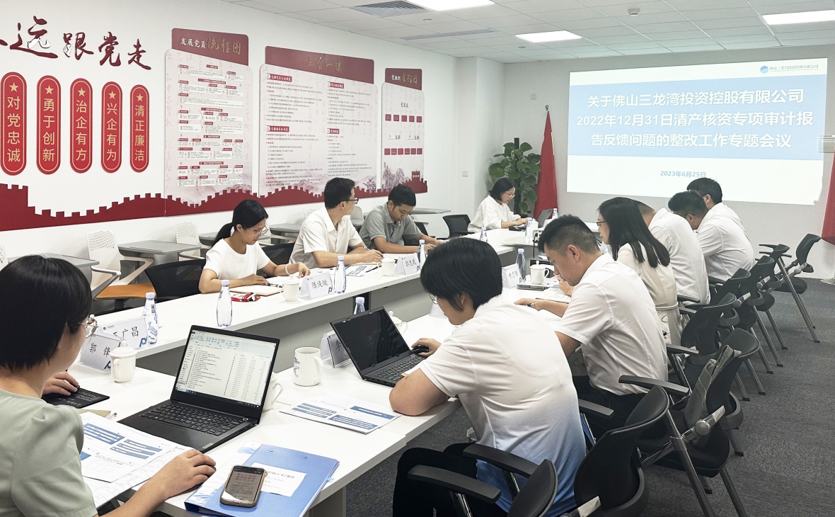 佛山三龙湾投资控股有限公司召开清产核资专项审计报告整改专题会暨廉政风险防控工作会议