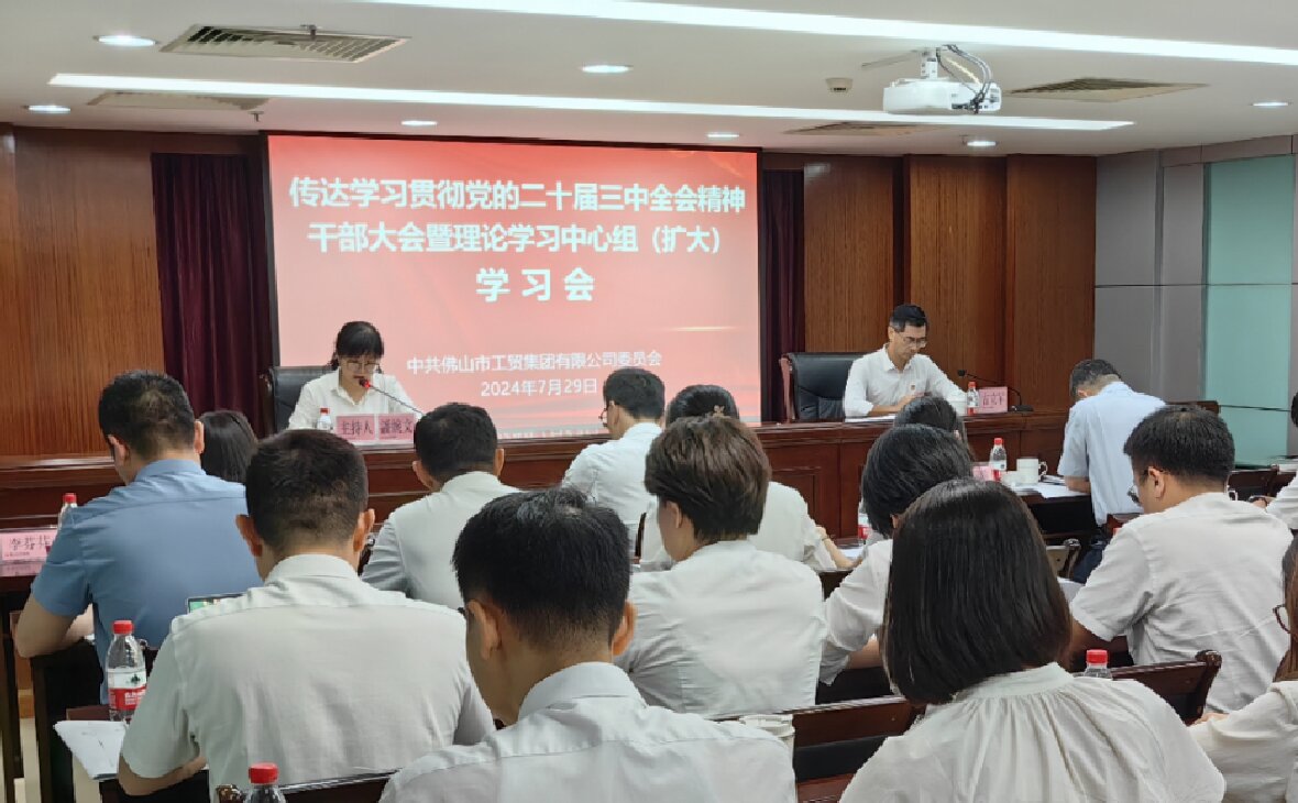 佛山工贸集团党委召开会议  认真传达学习习近平总书记在党的二十届三中全会上的重要讲话精神和全会精神